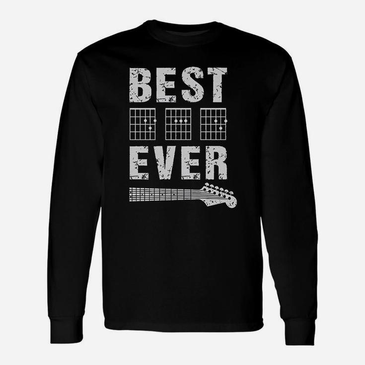 Guitarist Father Best Dad Ever D A D Chord Gifts Guitar Unisex Long Sleeve