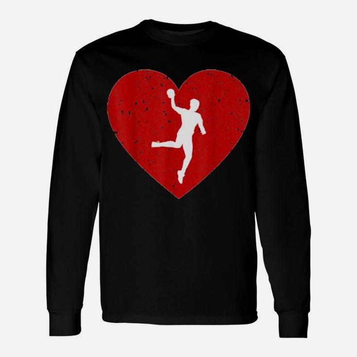 Handball Valentine Day For Handball Heart Long Sleeve T-Shirt