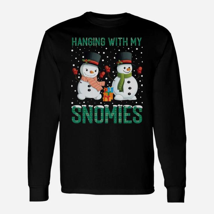 Hanging With My Snomies Ugly Christmas Sweater Funny Snowman Sweatshirt Unisex Long Sleeve