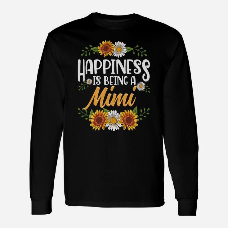 Happiness Is Being A Mimi Thanksgiving Christmas Gifts Unisex Long Sleeve