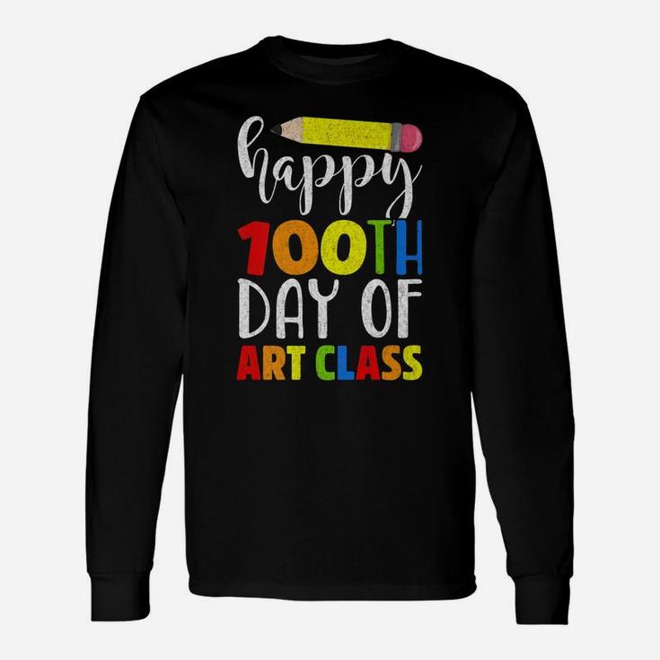 Happy 100Th Day Of Art Class Shirt For Teacher Or Child Unisex Long Sleeve