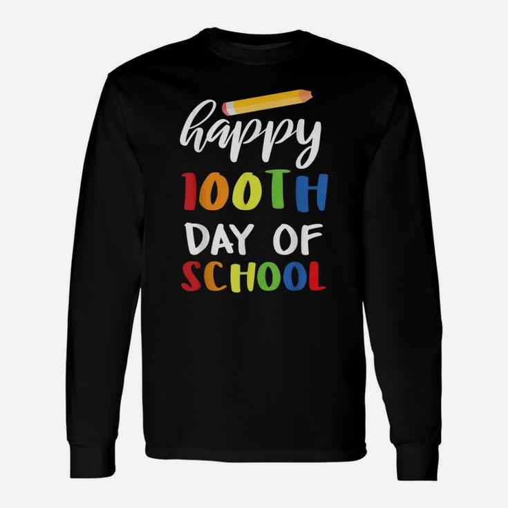 Happy 100Th Day Of Preschool One Hundred Days Of School Des Unisex Long Sleeve