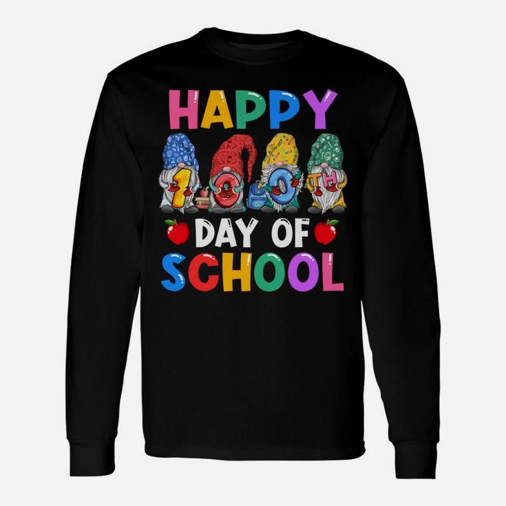 Happy 100Th Day Of School Cute Gnomes Gift Students Unisex Long Sleeve
