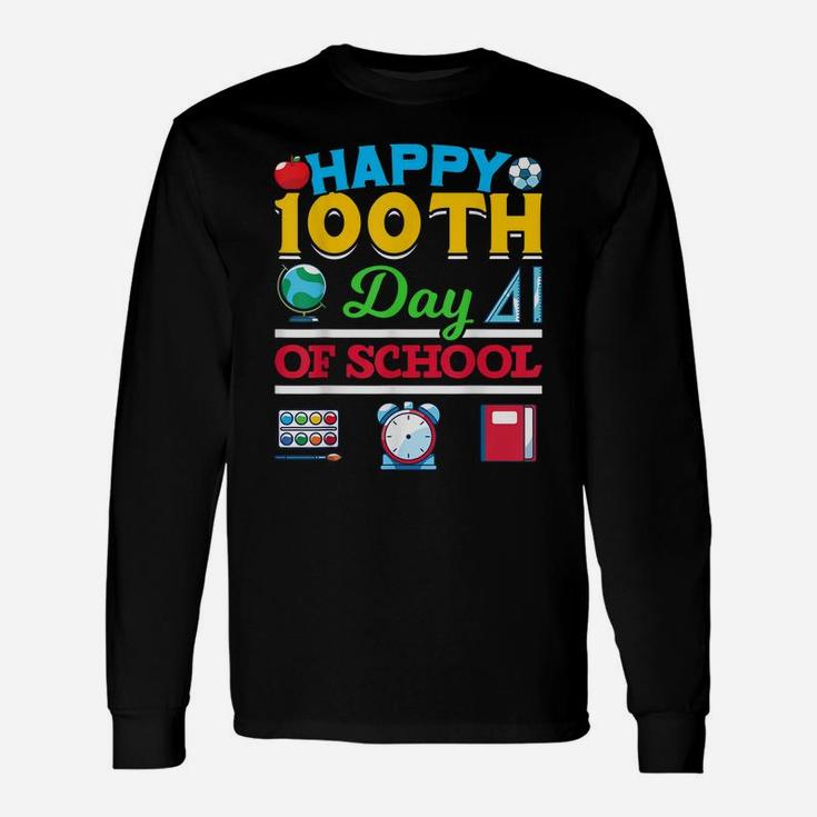 Happy 100Th Day Of School Student Gift 100 Days Of School Unisex Long Sleeve