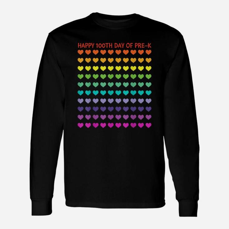 Happy 100th Day Of PreK Teacher Or Student Unique Long Sleeve T-Shirt