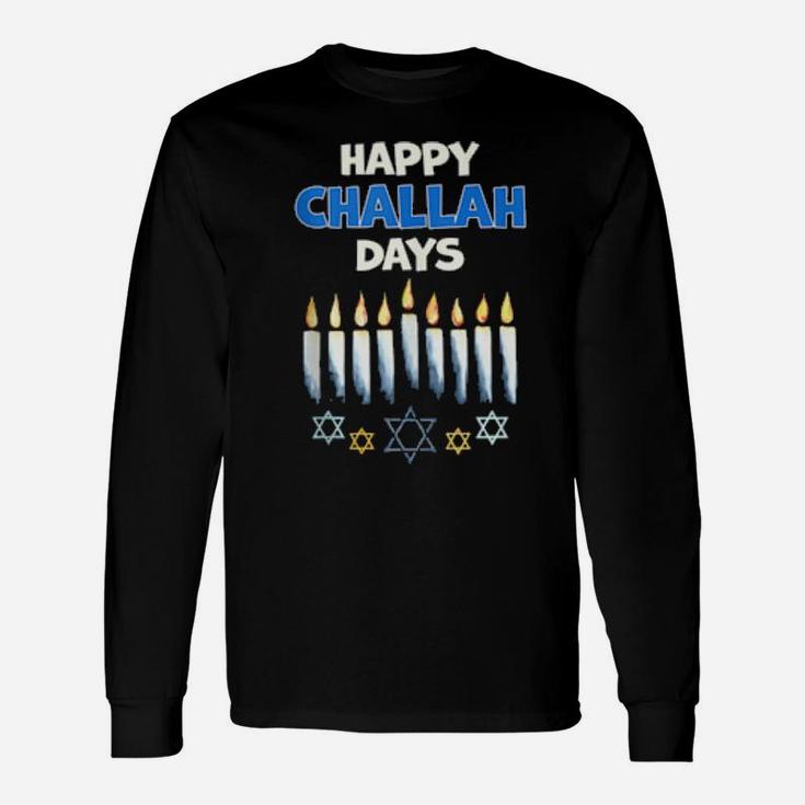 Happy Challah Days Hanukkah Pajamas For Long Sleeve T-Shirt