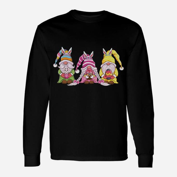 Happy Easter Gnomes With Bunny Ears Egg Hunting Easter Gnome Unisex Long Sleeve