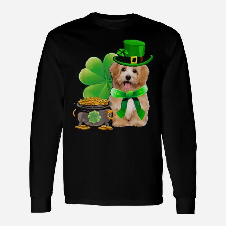 Havanese Dog Shamrock St Patricks Day Dog Irish Long Sleeve T-Shirt