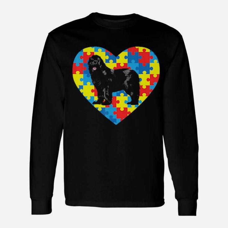 Heart Autism Newfoundland Autism Awareness Valentine Long Sleeve T-Shirt