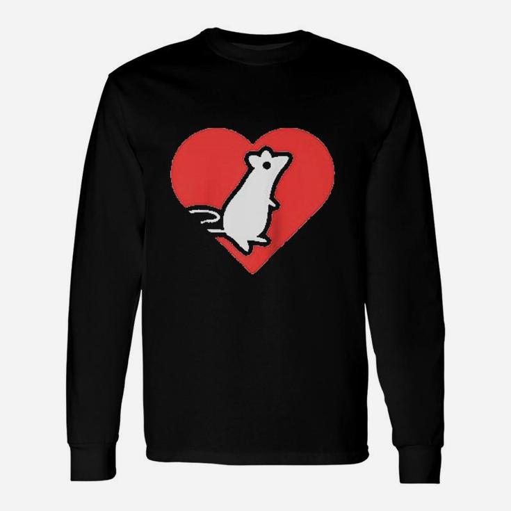 Heart Cute Fancy Rat Long Sleeve T-Shirt