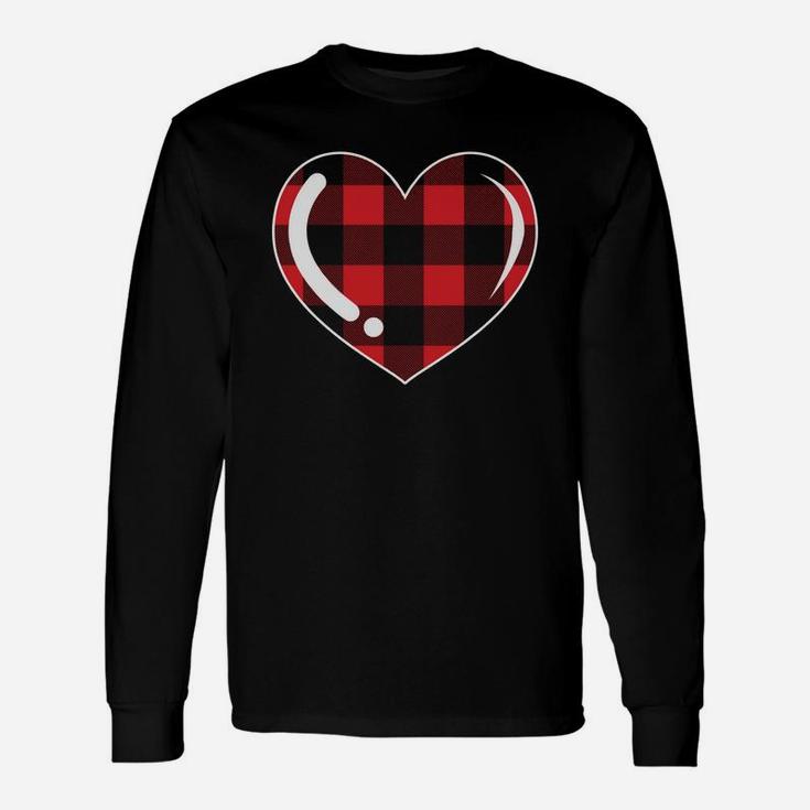 Heart Stripe Valentine Happy Valentines Day Long Sleeve T-Shirt