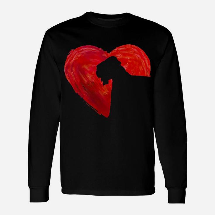 In My Heart Valentine's Day Silhouette Wheaten Terrier Long Sleeve T-Shirt