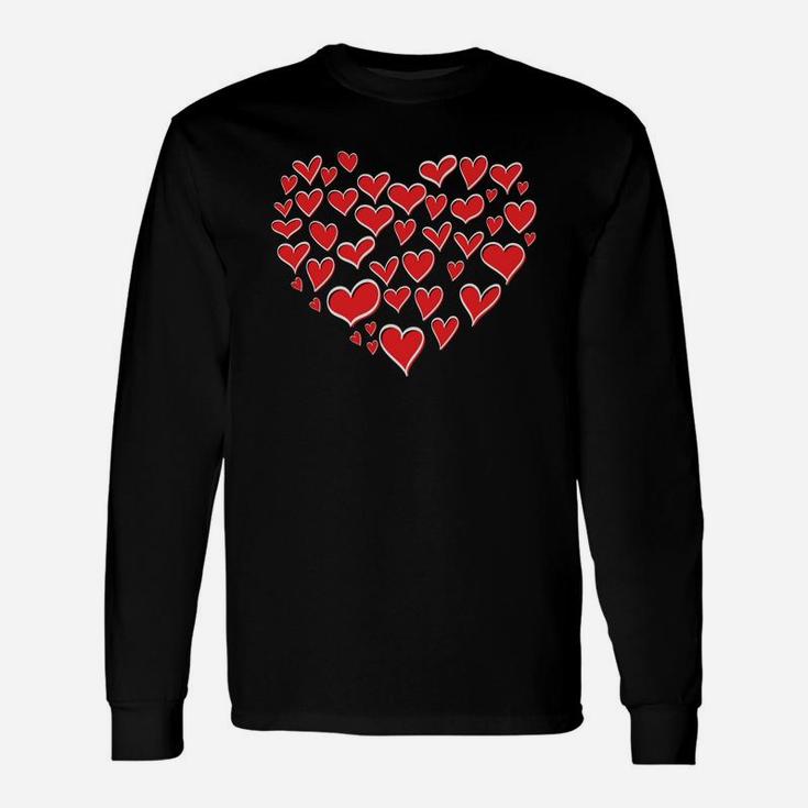 Hearts In Heart Best Valentine Happy Valentines Day Long Sleeve T-Shirt