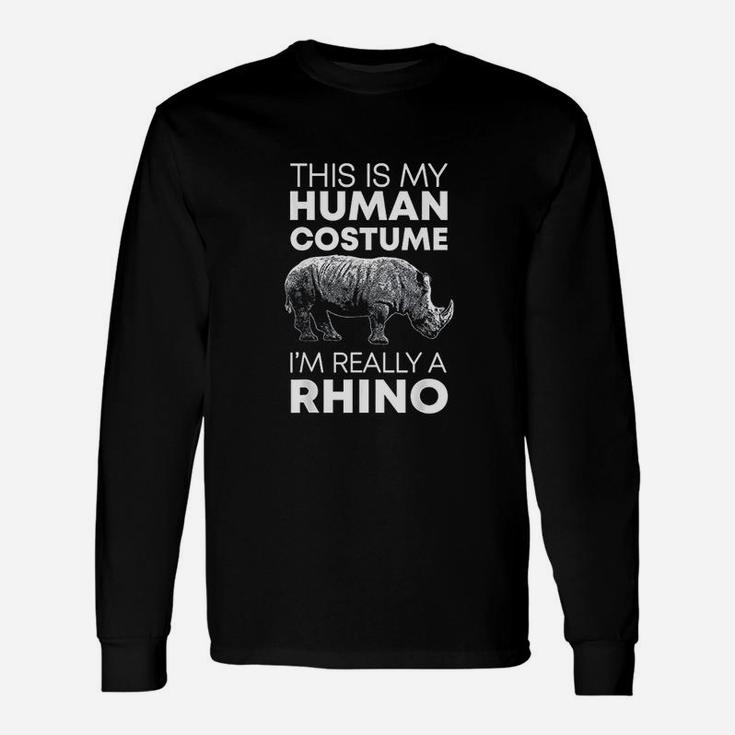 Human Costume Rhino Vintage Rhinoceros Love Unisex Long Sleeve