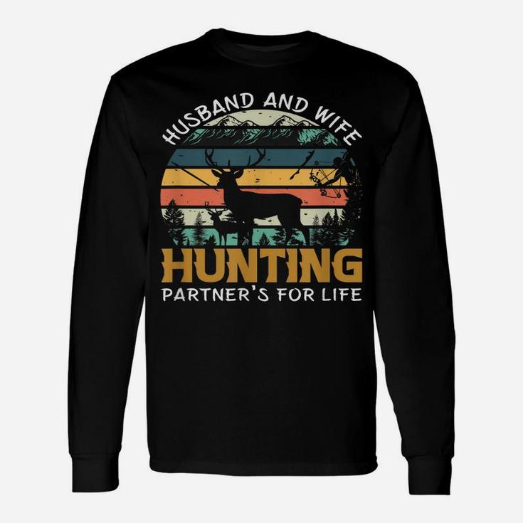Husband And Wife Hunting Partners For Life Unisex Long Sleeve