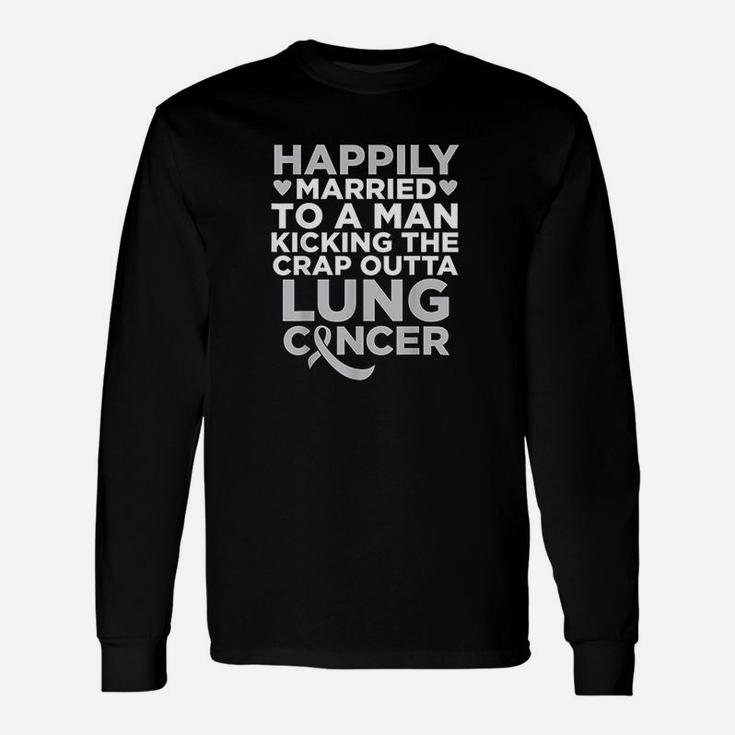 Husband Fighting Lung Support  For Wife Unisex Long Sleeve