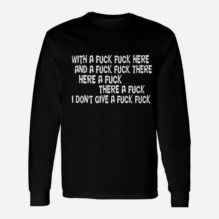 I Dont Five A F Uck Unisex Long Sleeve