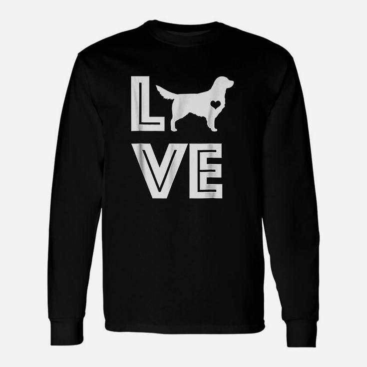 I Heart Dogs Golden Retriever Pet Lover Gift Unisex Long Sleeve
