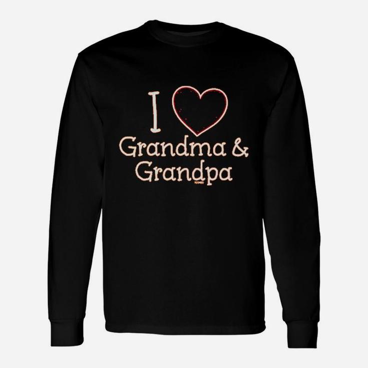 I Heart My Grandma And Grandpa Unisex Long Sleeve