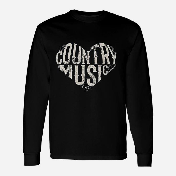 I Love Country Design Country Music Lover Gift Idea Unisex Long Sleeve