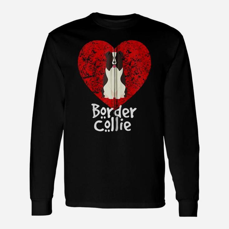 I Love My Border Collie Dog Breed Heart Lovers Gift Zip Hoodie Unisex Long Sleeve