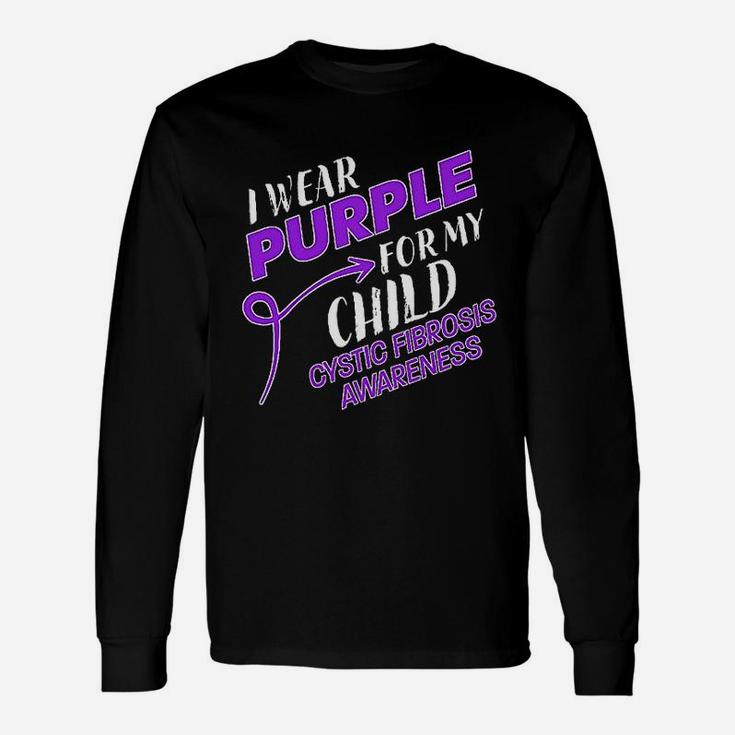 I Wear Purple For My Child Unisex Long Sleeve