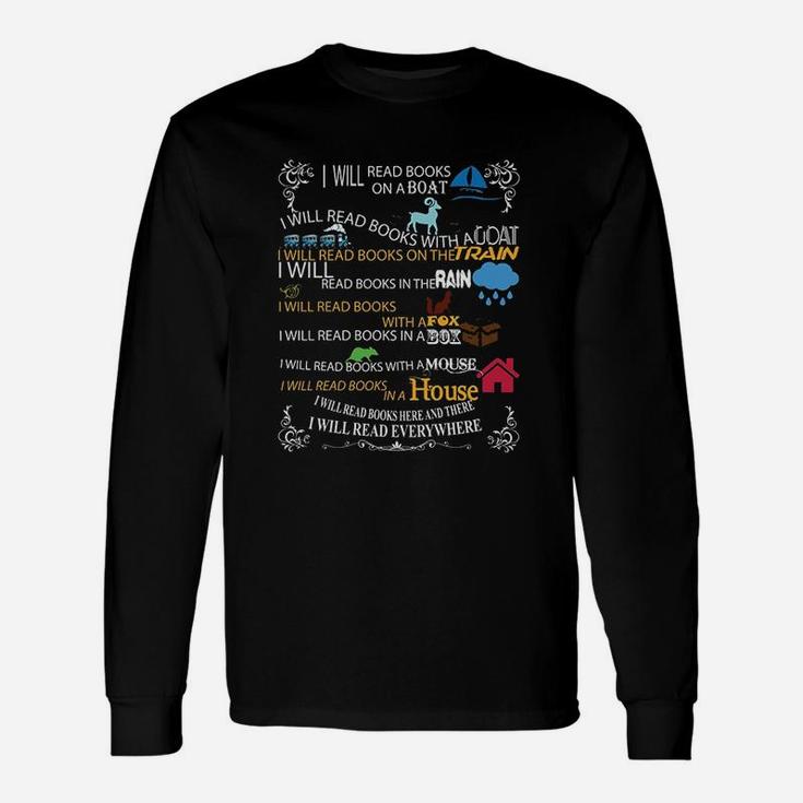 I Will Read Books On A Boat And Everywhere Reading Unisex Long Sleeve