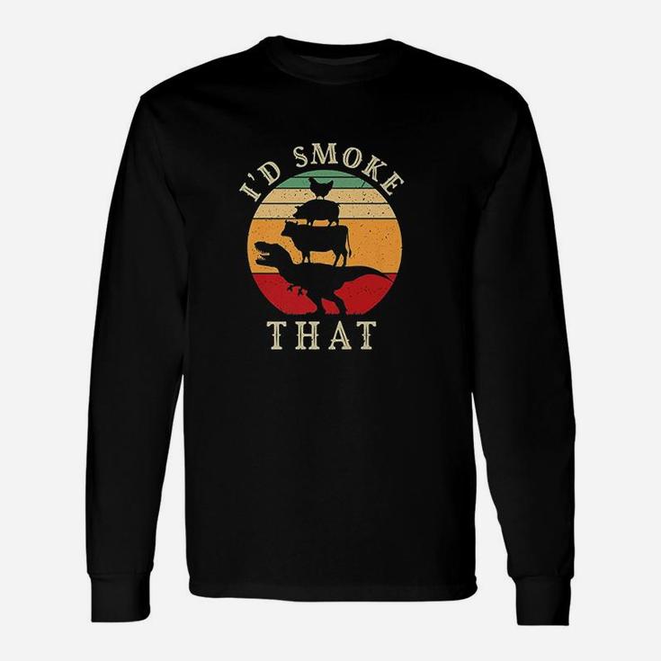 I Would Smok That Funny Bbq Vintage Meat Smoker Grill Gift Unisex Long Sleeve
