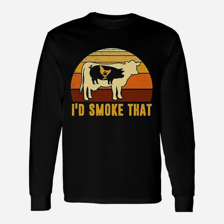 I Would Smok That Vintage Funny Bbq Grilling Party Unisex Long Sleeve