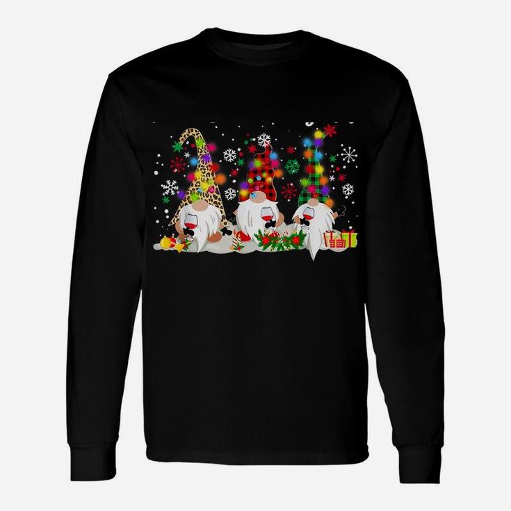 I'm Dreaming Of A Wine Christmas T-Shirt Gnome Xmas Drinking Sweatshirt Unisex Long Sleeve