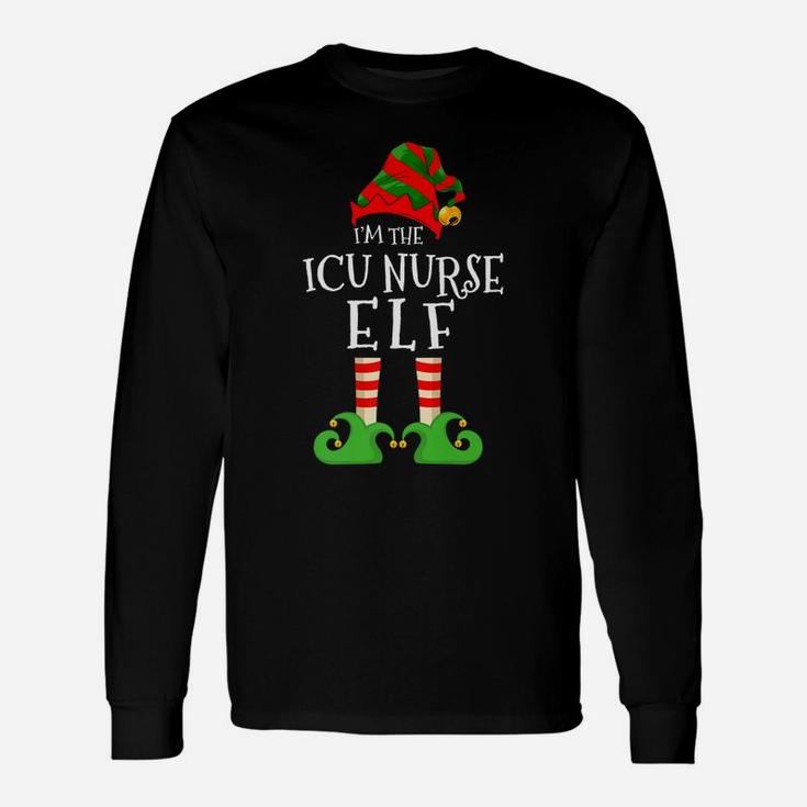 I'm The Icu Nurse Elf Cool Matching Christmas Pajama Costume Unisex Long Sleeve