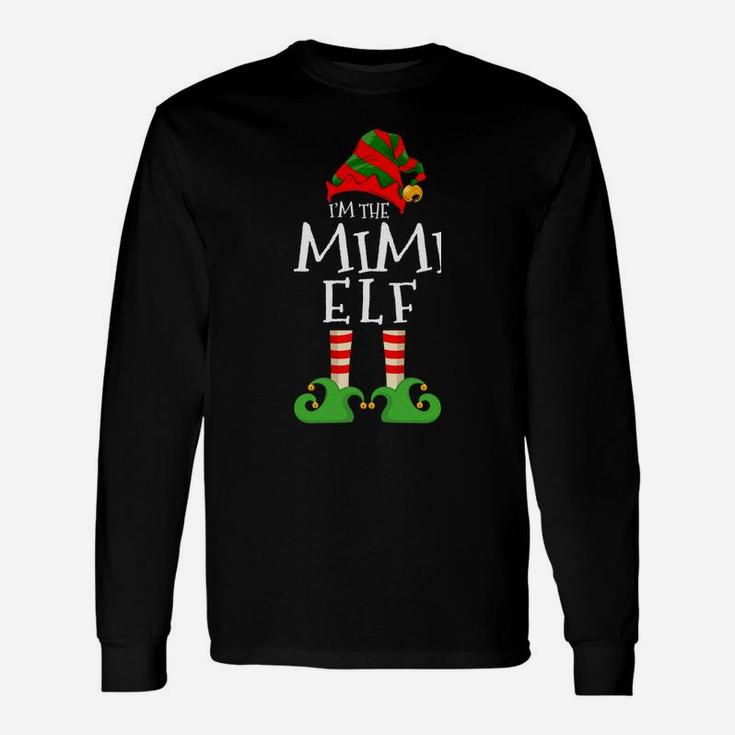 I'm The Mimi Elf Funny Matching Christmas Pajama Costume Sweatshirt Unisex Long Sleeve