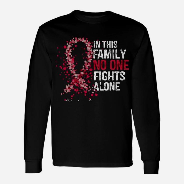 In This Family No One Fights Alone Stroke Awareness Survivor Unisex Long Sleeve
