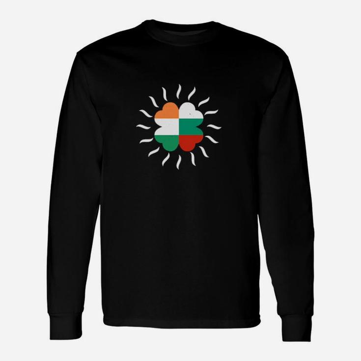 Ireland Bulgaria Flag Shamrock Irish St Patricks Day Long Sleeve T-Shirt