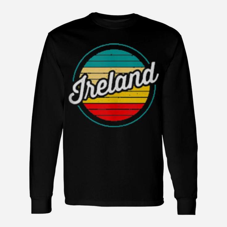 Ireland Retro Sunset Vintage Distressed Long Sleeve T-Shirt