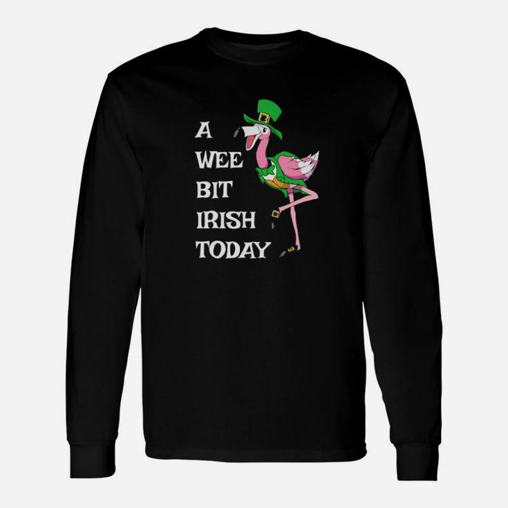 Irish Flamingo Saint Patricks Day Leprechaun Hat Bird Long Sleeve T-Shirt