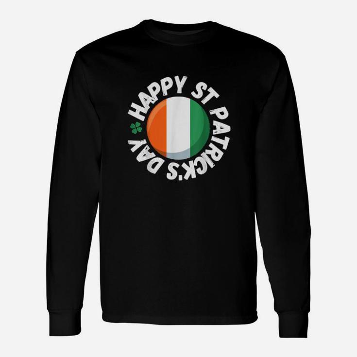 Irish Happy St Patrick's Day Ireland Flag Long Sleeve T-Shirt