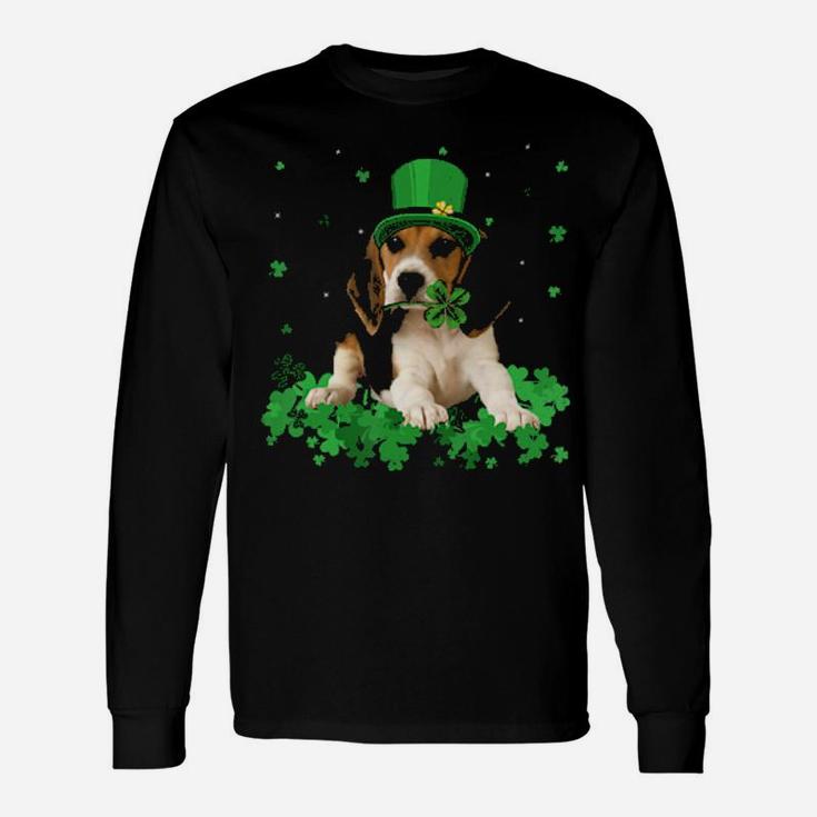 Irish Shamrock St Patrick's Day Beagle Cool Long Sleeve T-Shirt