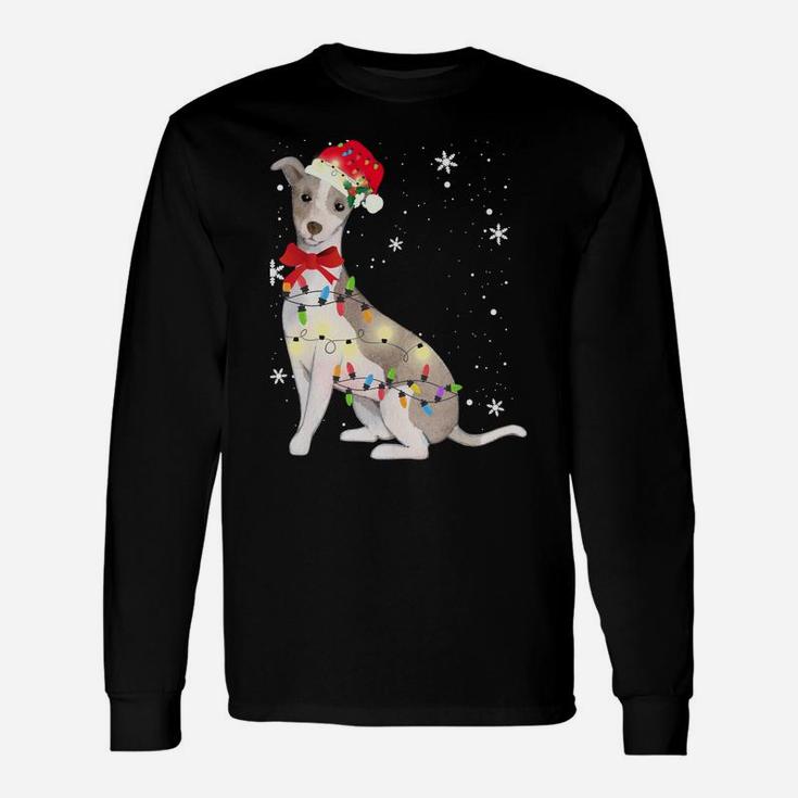 Italian Greyhound Dog Christmas Light Xmas Mom Dad Gifts Sweatshirt Unisex Long Sleeve