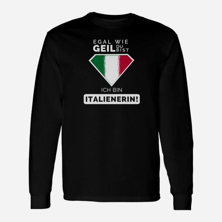 Italienerin Stolz Damen Langarmshirts, Italien Motiv Tee