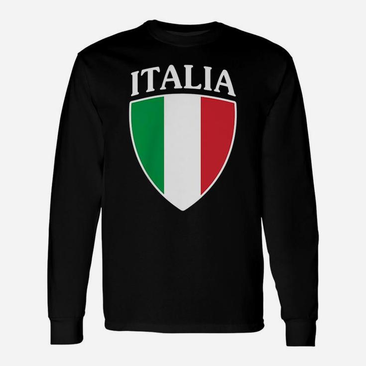 Italy Flag Crest Italia Italian Family Gift Unisex Long Sleeve