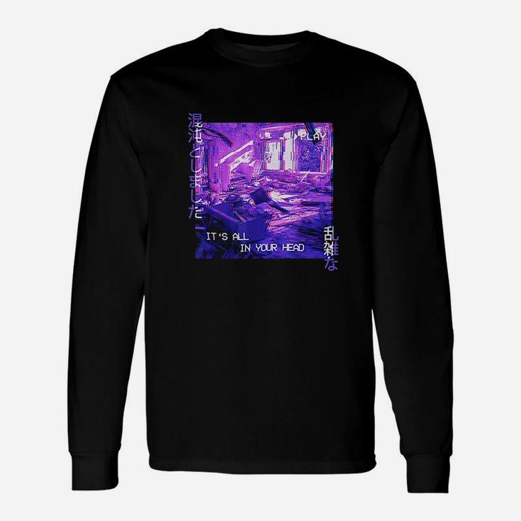 Its All In Your Head Sad 90S Glitch Aesthetic Unisex Long Sleeve