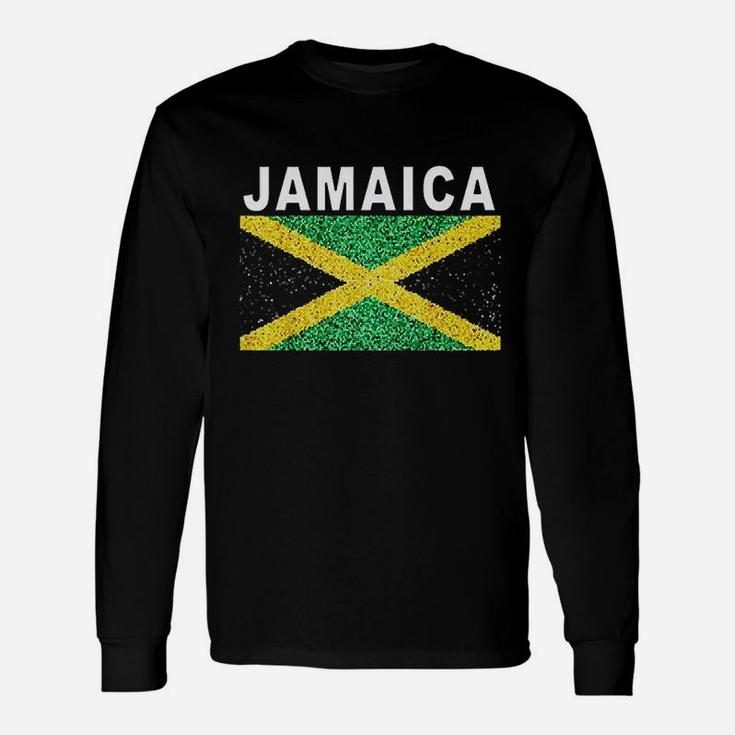 Jamaica Flag Artistic Jamaican National Pride Unisex Long Sleeve