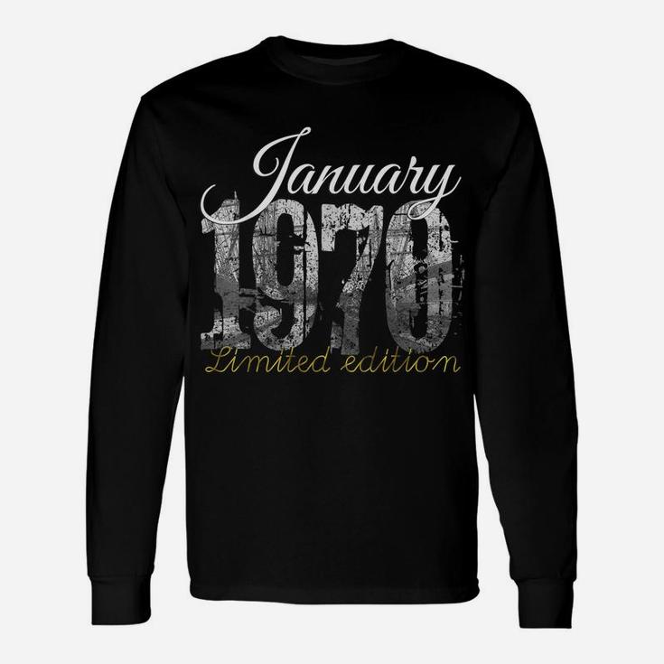 January 1970 Tee - 50 Year Old Shirt 1970 50Th Birthday Gift Unisex Long Sleeve