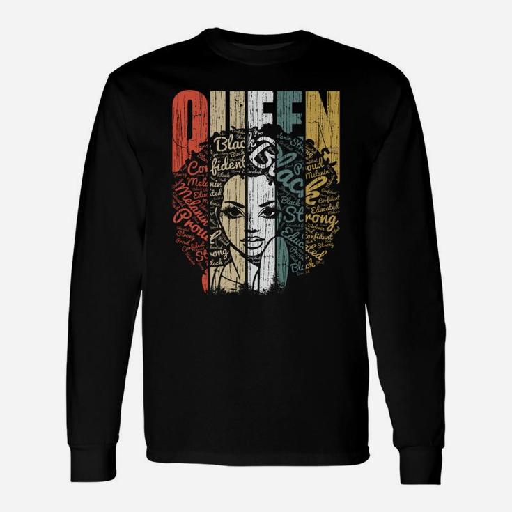 January Birthday Shirts For Women - Black African Queen Gift Sweatshirt Unisex Long Sleeve