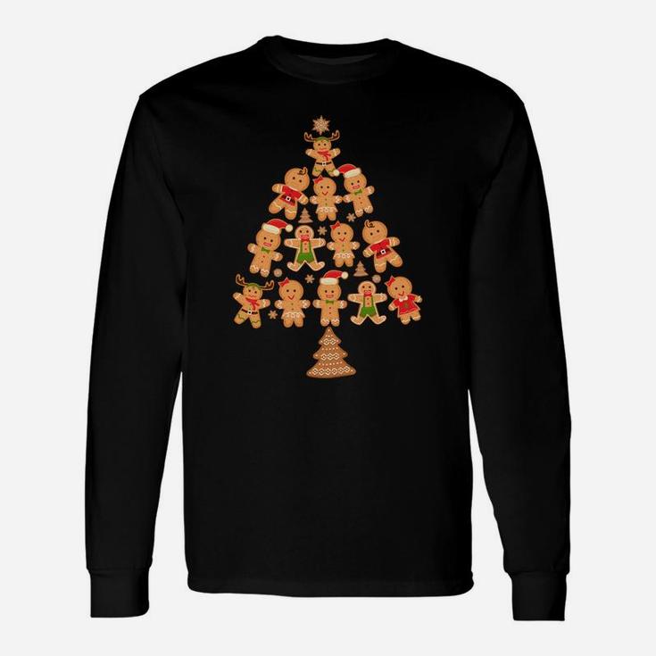 Jolly Gingerbread Christmas Tree Lights Funny Xmas Tree Gift Sweatshirt Unisex Long Sleeve