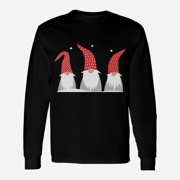 Just Hangin With My Gnomies Merry Christmas Cute Holiday Unisex Long Sleeve