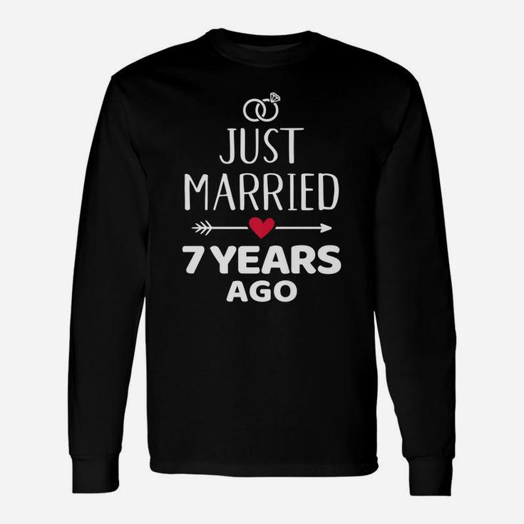 Just Married 7 Years Ago 7Th Wedding Anniversary Unisex Long Sleeve