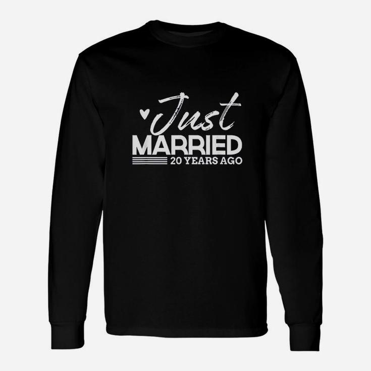 Just Married Funny 20 Year Anniversary Unisex Long Sleeve