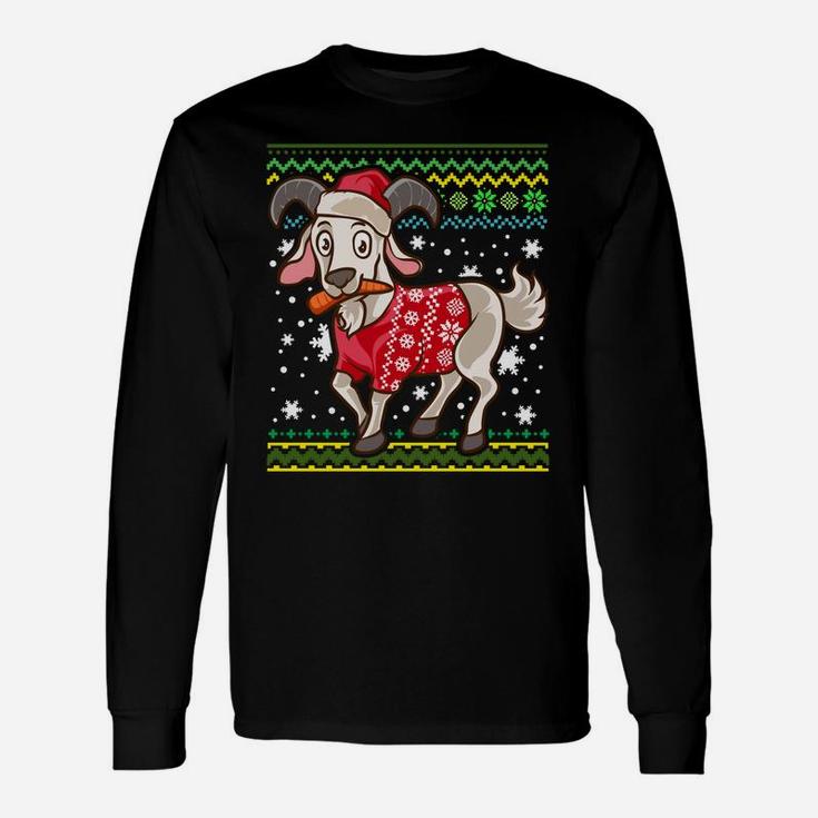 Kawaii Goat Wearing Ugly Christmas Sweater Sweatshirt Unisex Long Sleeve